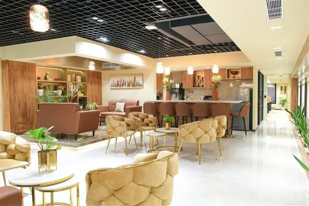 Premium collaboration lounge in an AIHP office